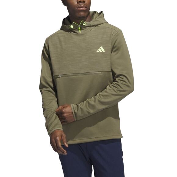 Adidas Texture Anorak Green Pullover Hoodie Sweatshirt Size L